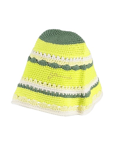 GANNI Hat Lime green 100% Organic cotton
