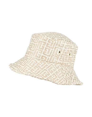BALMAIN Hat BEIGE 70% Linen, 30% Cotton, Polyester