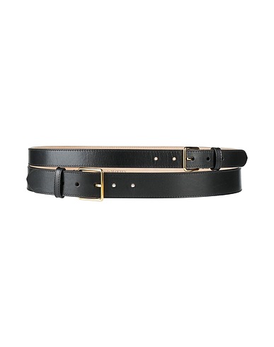 MCQUEEN High-waist belt Black Leather
