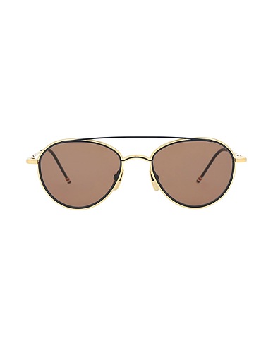 THOM BROWNE Sunglasses Gold Metal, Plastic