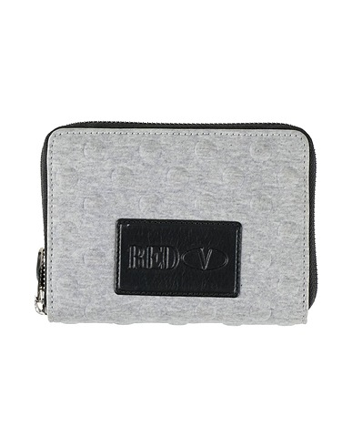 RED(V) Wallet Grey Textile fibers, Leather