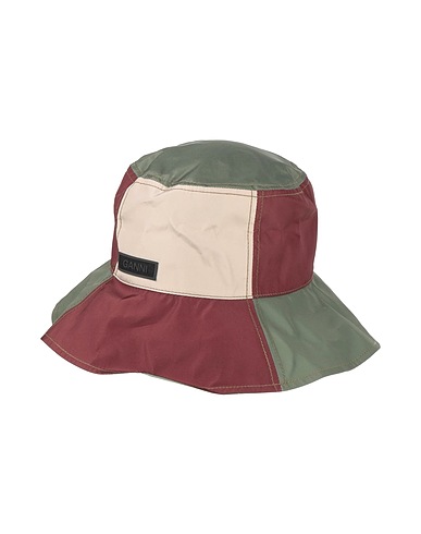 GANNI Hat Military green 100% Recycled polyester