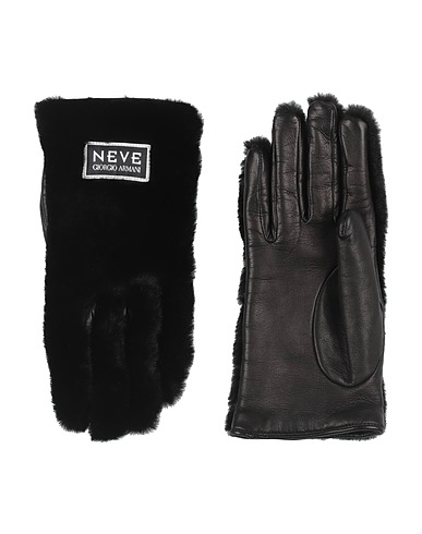 GIORGIO ARMANI Gloves Black 100% Lambskin, Polyester