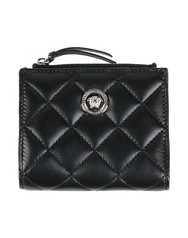 VERSACE Wallet Black Leather
