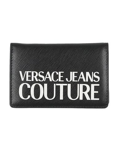 VERSACE JEANS COUTURE Small Leather Goods Black Calfskin
