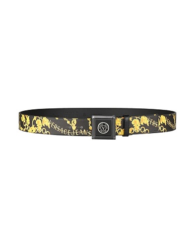 VERSACE JEANS COUTURE Leather belt Black Leather