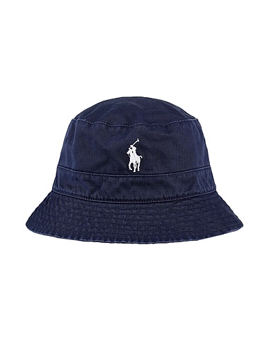POLO RALPH LAUREN Hat REVERSIBLE PLAID COTTON BUCKET HAT
 Navy blue 100% Cotton