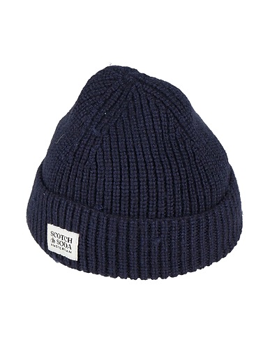 SCOTCH & SHRUNK Hat Midnight blue 64% Polyester, 29% Acrylic, 7% Wool