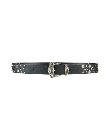 MAJE Regular belt Black Zamak, Cow leather, Polyurethane