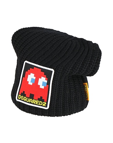 DSQUARED2 Hat PAC-MAN X DSQUARED2 Black 47% Wool, 30% Viscose, 15% Polyamide, 8% Cashmere