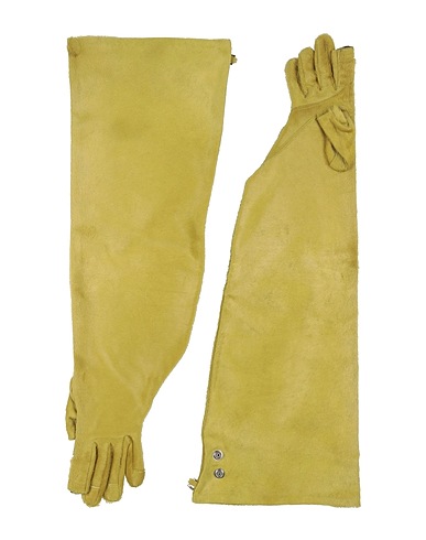 RICK OWENS Gloves Lime green 100% Calf fur