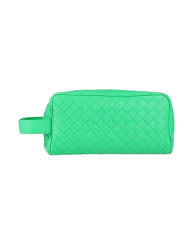 BOTTEGA VENETA Beauty case Green Leather