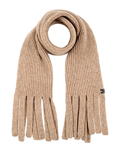 EMPORIO ARMANI Scarves and foulards Beige 80% Wool, 20% Polyamide, Cow leather