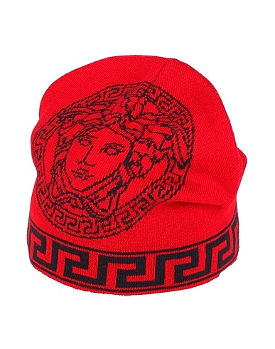 VERSACE Hat Red 100% Wool