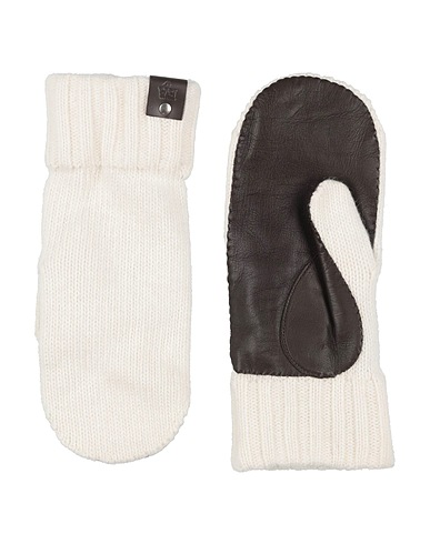 EMPORIO ARMANI Gloves Off white 40% Wool, 30% Viscose, 20% Polyamide, 10% Cashmere, Lambskin