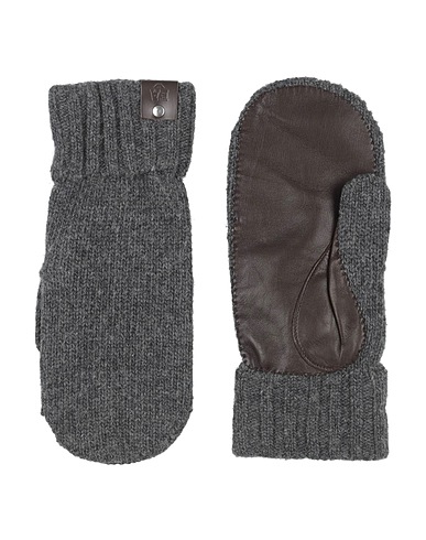 EMPORIO ARMANI Gloves Grey 40% Wool, 30% Viscose, 20% Polyamide, 10% Cashmere, Lambskin