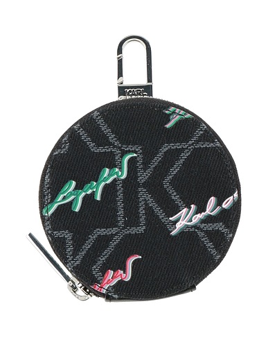 KARL LAGERFELD Wallet Black 48% Cotton, 30% Polyurethane, 22% Polyester