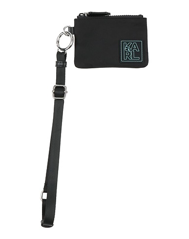 KARL LAGERFELD Small Leather Goods Black 100% Recycled nylon