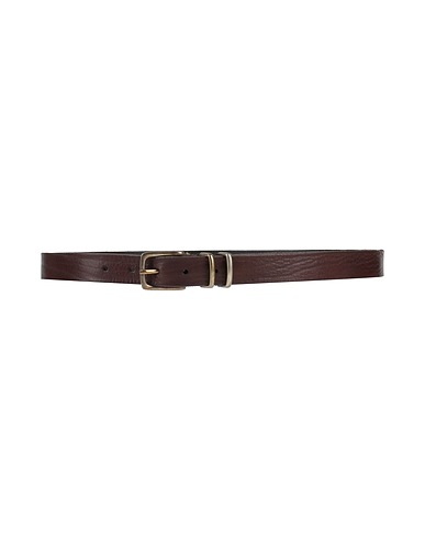 ELEVENTY Leather belt Dark brown Leather