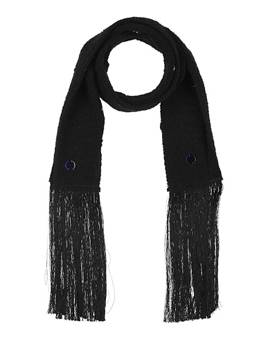 FORTE_FORTE Scarves and foulards Black 23% Polyester, 23% Wool, 22% Acrylic, 18% Viscose, 14% Polyamide