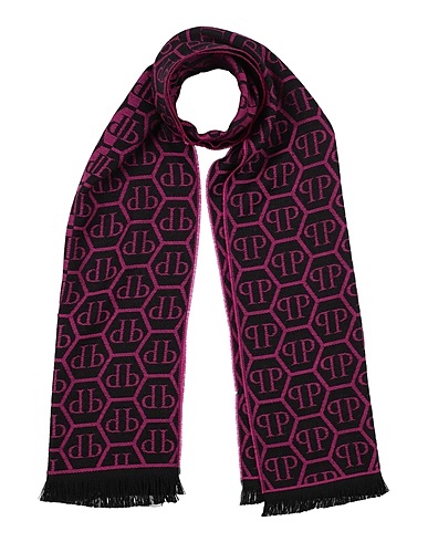 PHILIPP PLEIN Scarves and foulards Fuchsia 50% Wool, 50% Acrylic
