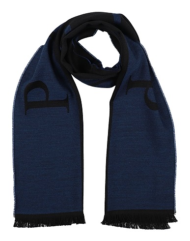 PHILIPP PLEIN Scarves and foulards Navy blue 50% Wool, 50% Acrylic