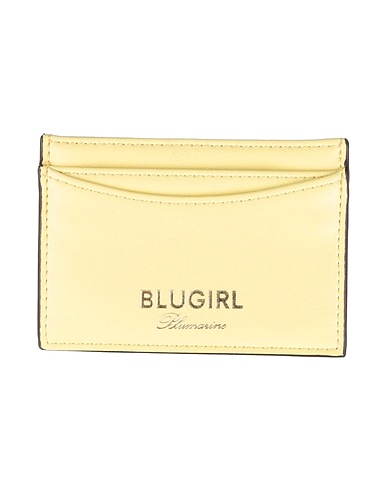 BLUGIRL レザー小物 パステルイエロー ポリウレタン 100%