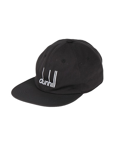 DUNHILL Hat Black 100% Cotton, Lambskin