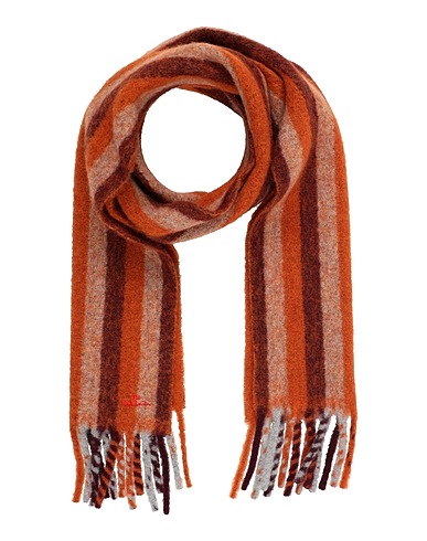 PS PAUL SMITH Scarves and foulards Rust 46% Acrylic, 27% Polyester, 20% Wool, 7% Polyamide