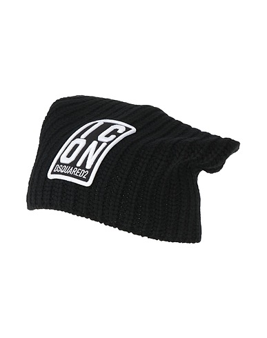 DSQUARED2 Hat Black 47% Wool, 30% Viscose, 15% Polyamide, 8% Cashmere