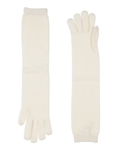 GENTRYPORTOFINO Gloves White 70% Virgin Wool, 30% Cashmere
