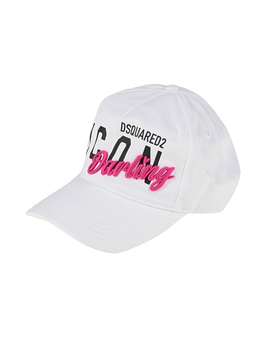 DSQUARED2 Hat White 100% Cotton