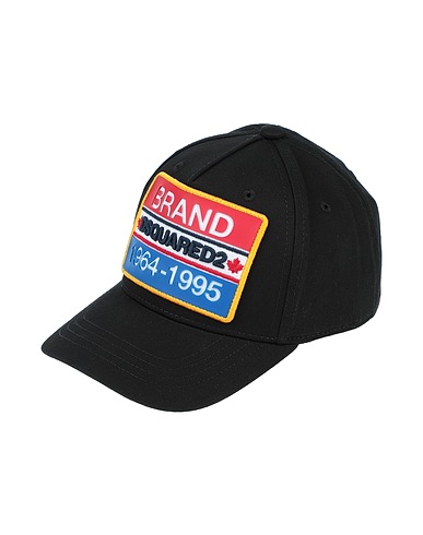 DSQUARED2 Hat Black 100% Cotton, Silicone