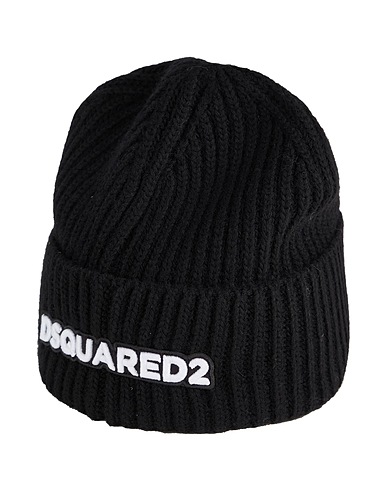 DSQUARED2 Hat Black 47% Wool, 30% Viscose, 15% Polyamide, 8% Cashmere