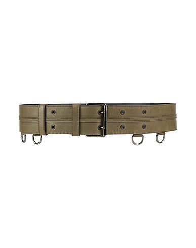ELEVENTY High-waist belt Green Leather