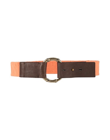 ELEVENTY Belts Salmon pink Leather, Textile fibres