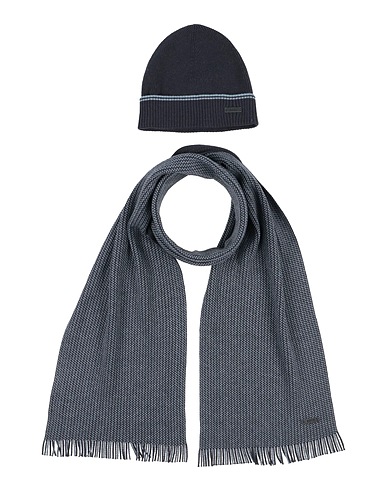 BOSS Accessories sets Navy blue 85% Cotton, 15% Wool