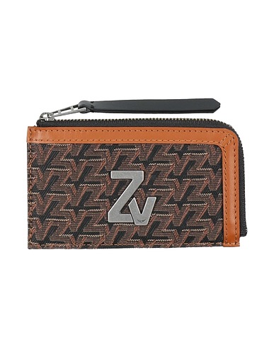 ZADIG&VOLTAIRE Petite maroquinerie Marron Vachette, Polyester