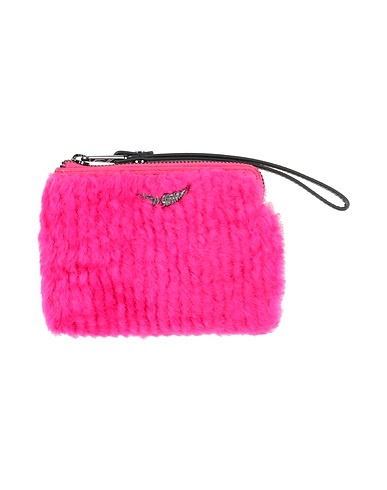 ZADIG&VOLTAIRE Pouch Fuchsia Cowhide, Shearling