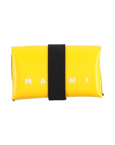 MARNI Wallet Yellow 90% Polyester, 5% Elastane, 5% Brass