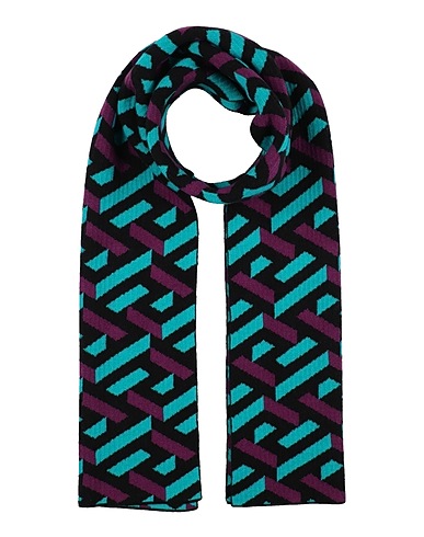 VERSACE Sciarpe e foulard Turchese 98% Lana, 2% Elastan