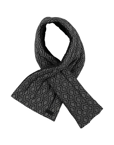 EMPORIO ARMANI Scarves and foulards Black 100% Wool, Polyester