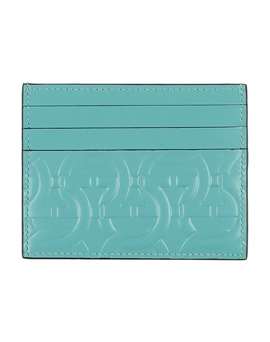 FERRAGAMO PICCOLA PELLETTERIA Celeste Pelle di vitello