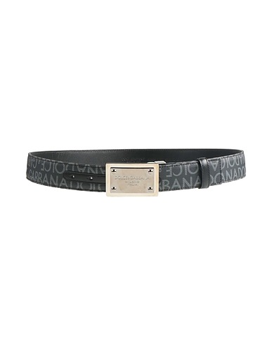 DOLCE&GABBANA Fabric belt Charcoal 45% Cotton, 30% Polyurethane, 15% Polyester, 10% Calfskin