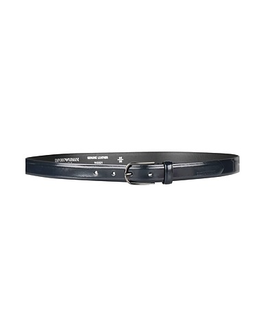EMPORIO ARMANI Leather belt Midnight blue Leather