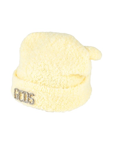GCDS Hat Pastel yellow 45% Acrylic, 25% Virgin Wool, 25% Alpaca wool, 5% Polyamide