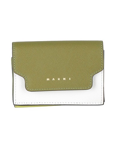 MARNI 財布 セージグリーン 牛革 100%