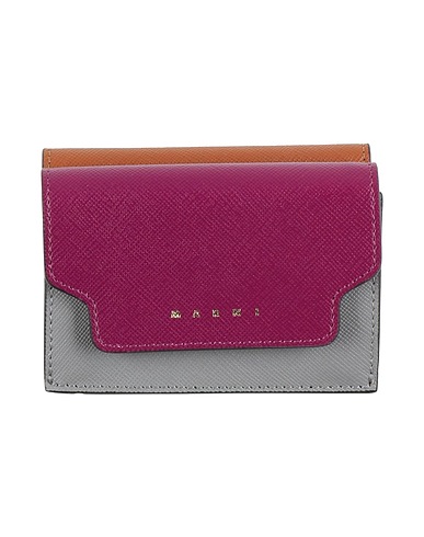MARNI Wallet Plum 100% Cow leather