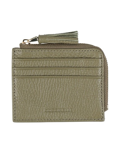 COCCINELLE Small Leather Goods Military green Leather