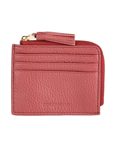 COCCINELLE Small Leather Goods Brick red Leather